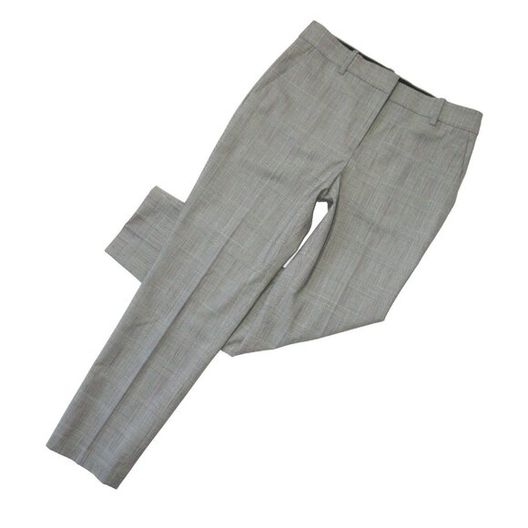 NWT Theory Treeca in Black New Tailor Glen Plaid Stretch Wool Tapered Pant 4 - Picture 2 of 10